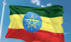 Bendera nasional Ethiopia. Sumber foto: indomaritim.com/Ist