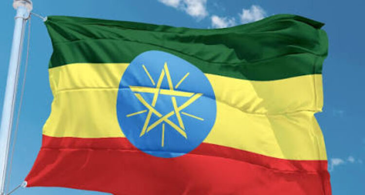 Bendera nasional Ethiopia. Sumber foto: indomaritim.com/Ist