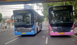 Bus Transjakarta. Sumber foto: Antara Bus Transjakarta. Sumber foto: Antara