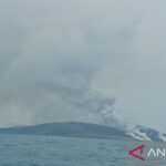 Ilustrasi: Aktivitas Gunung Anak Krakatau di Perairan Selat Sunda, Kabupaten Lampung Selatan Sumber foto: Antara