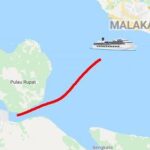 Peta penyeberangan feri Dumai-Malaka. Sumber foto: indomaritim.com/Ist