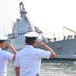 Fregat Italia, ITS ITS Giovanni Delle Bande Nere-P434 berkunjung ke Tanjung Priok. Sumber foto: Dinas Penerangan Kodaeral III