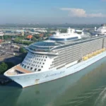 Ilustrasi - Kapal besar di Pelabuhan Benoa yakni kapal pesiar Anthem of the Seas dengan panjang 348 meter di Denpasar, Bali, Jumat (28/2/2025). Sumber foto: Antara
