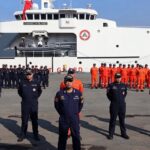 Kapal penjaga pantai Filipina sedang dilepas untuk mengikuti latihan di Bitung, Sulawesi Utara. Sumber foto: indomaritim.com/PCG