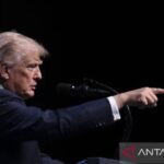 Presiden Amerika Serikat Donald Trump saat konferensi pers di Ankara, Turkiye, (8/7/2026). Sumber foto: Antara